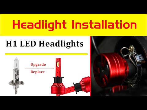 How To Install H1 LED Headlight - Aftermarket Halogen Bulb Replacement