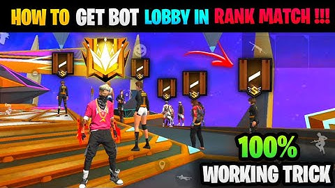 HOW TO GET BOT LOBBY IN RANK MATCH || SOLO RANK में BOT LOBBY कैसे लाएं ।