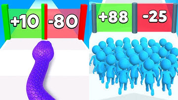 Snake Run Race VS Count Master Max All Levels Gameplay Android,iOS NEW UPDATE