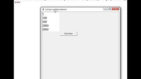 Python: tkinter listbox multiple selection with exception handling