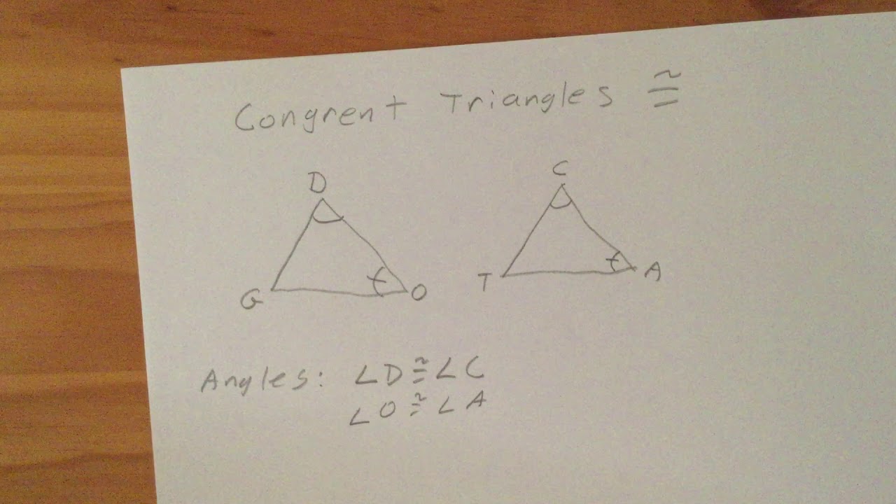 Congruent Triangles - YouTube