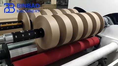 Binbao Machine SLB 1300  Model Test Liner Paper Jumbo Roll Slitting Rewinding Machine