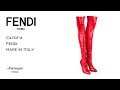 Женские брендовые сапоги-ботфорты от Fendi из кожи теленка оригинал review: ID 156567