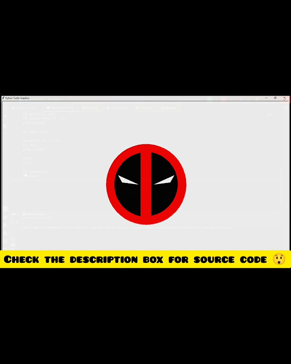 Deadpool logo in python turtle - YouTube