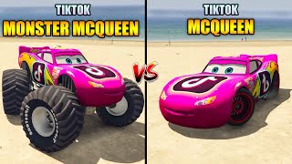 TIKTOK MONSTER MCQUEEN TRUCK VS TIKTOK MCQUEEN CAR  IN GTA 5 - (which is best?)