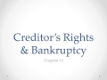 Bankruptcy - Business Law Chapter 15-2