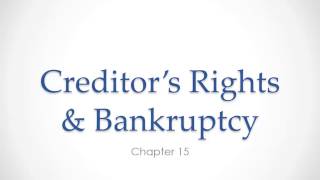 Bankruptcy  Business Law Chapter 152