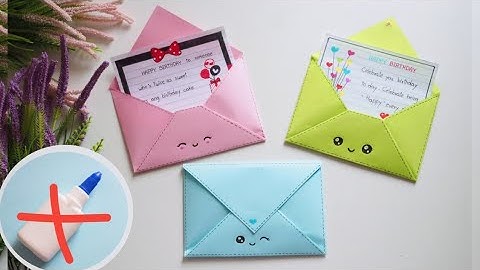 Easy Origami Envelope Tutorial / Envelope Making With Paper ✉️ [ NO Glue Tape and Scissors]