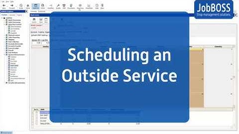 JobBOSS Tech Tip Tuesday: Scheduling an Outside Service