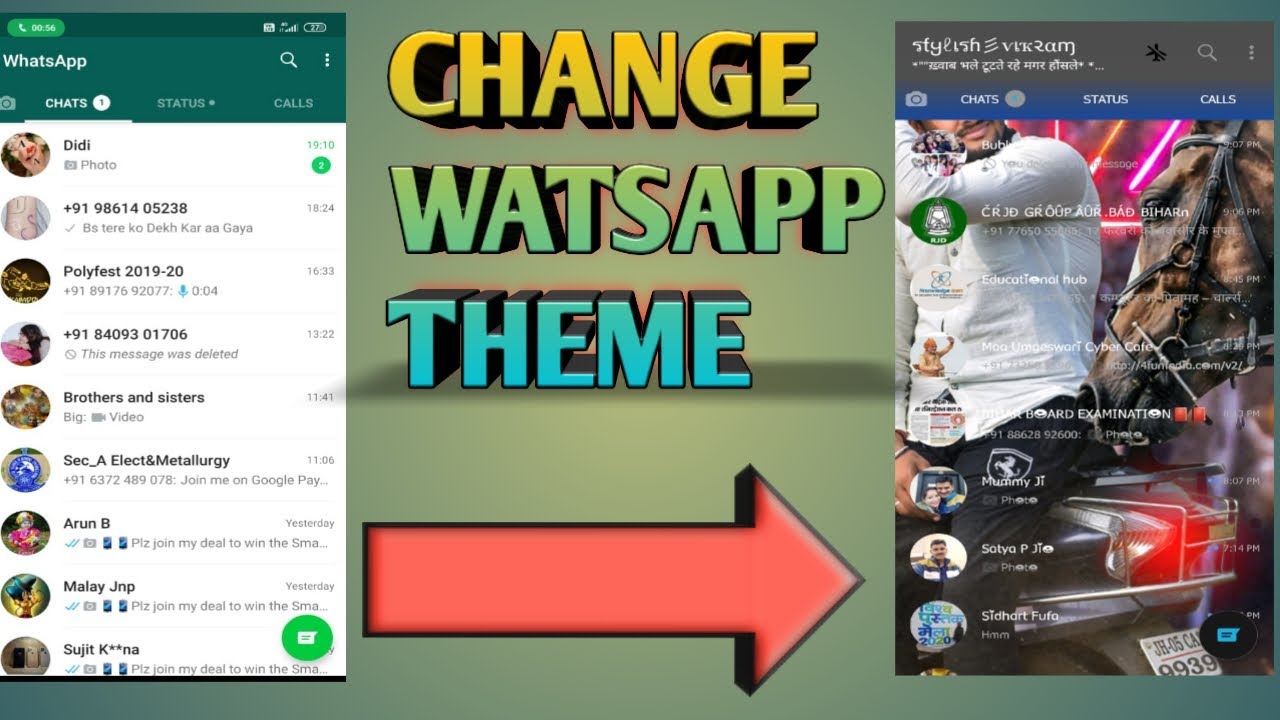 CHANGE WHATSAPP THEMES Whatsapp Trick 2020 change Whatsapp Home