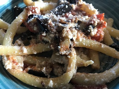 Ziti con ricotta e melanzaneð