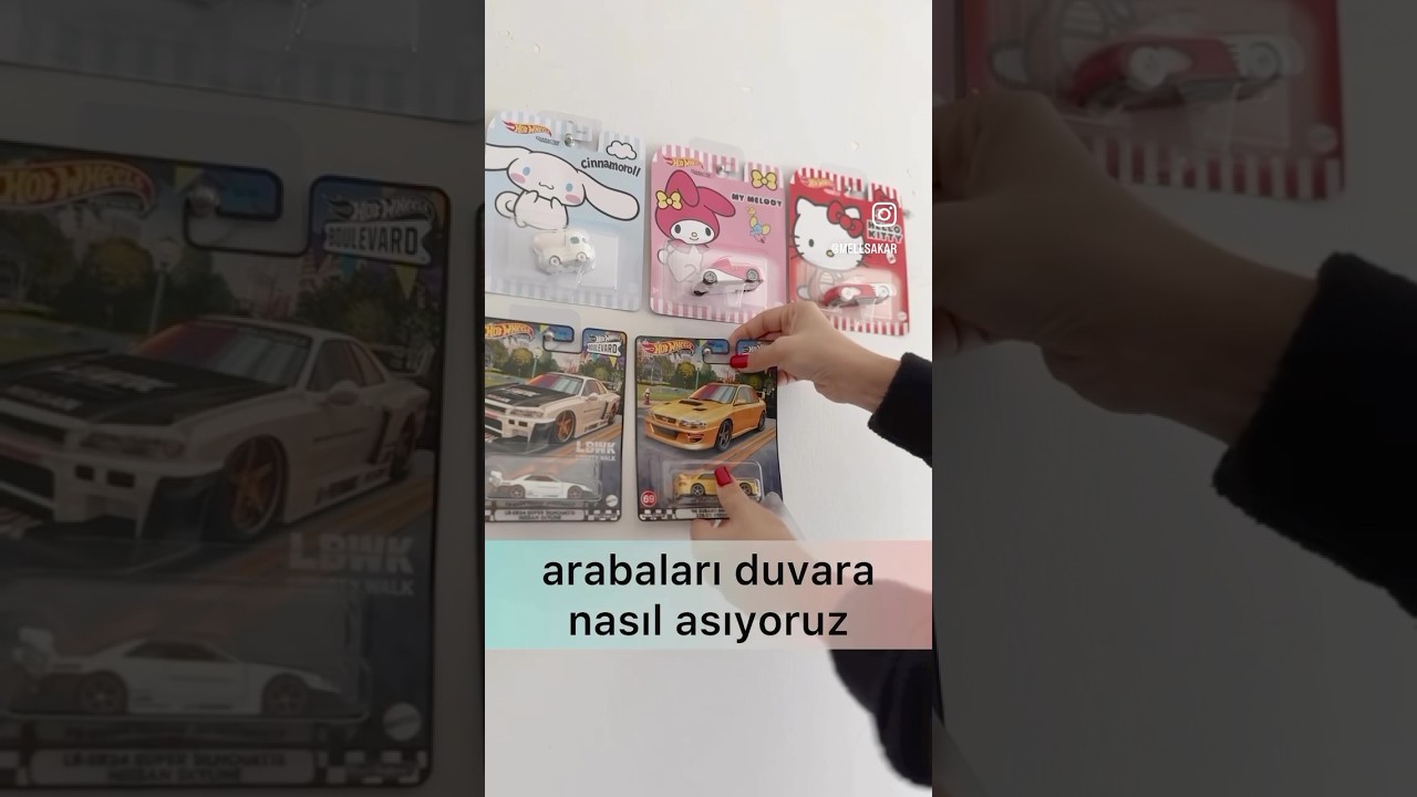 arabaları duvarda sergilemek için ✅ 