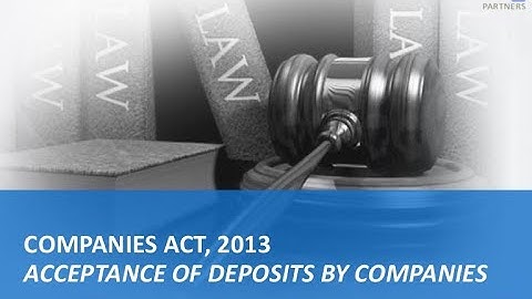 DEPOSITS-terms and conditions for acceptance of deposits PART ONE