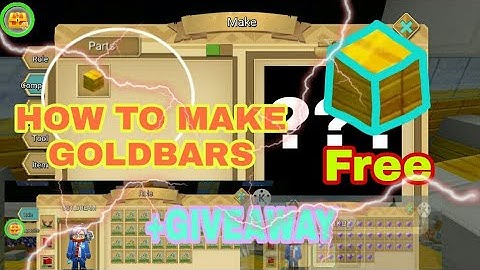 How to make "GOLDBARS" in Skyblock + 250 subs giveaway / Blockmango / blockymods