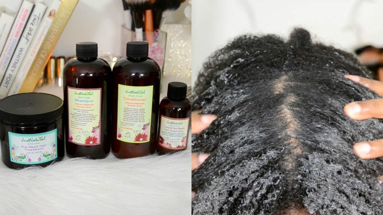 Just Natural African American Hair Kit Product Demo Review