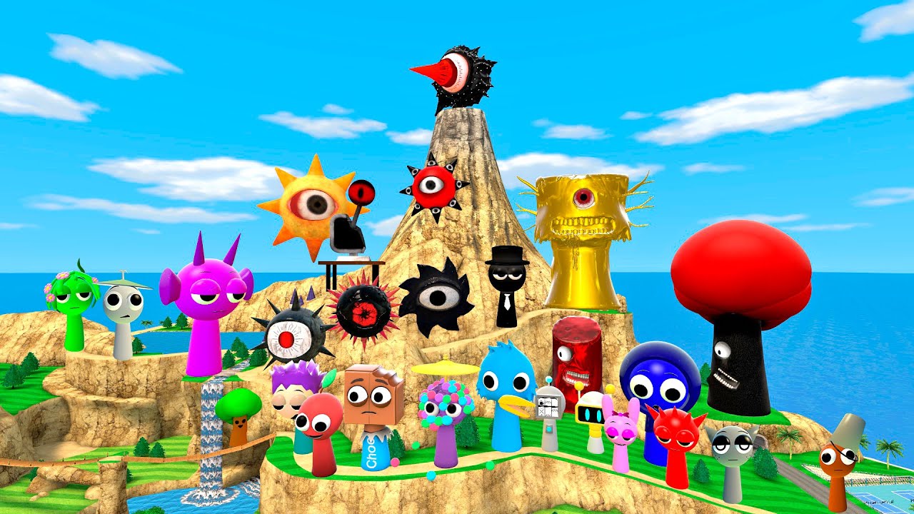 Mr Tree Mr Sun original Sprunki song OC phases on secret WuHu island in Garry's mod!