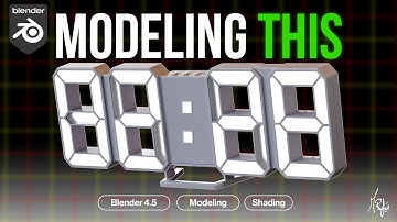 Digital Clock Tutorial Part. 2  l مودلينج ساعة ديجيتال في بلندر