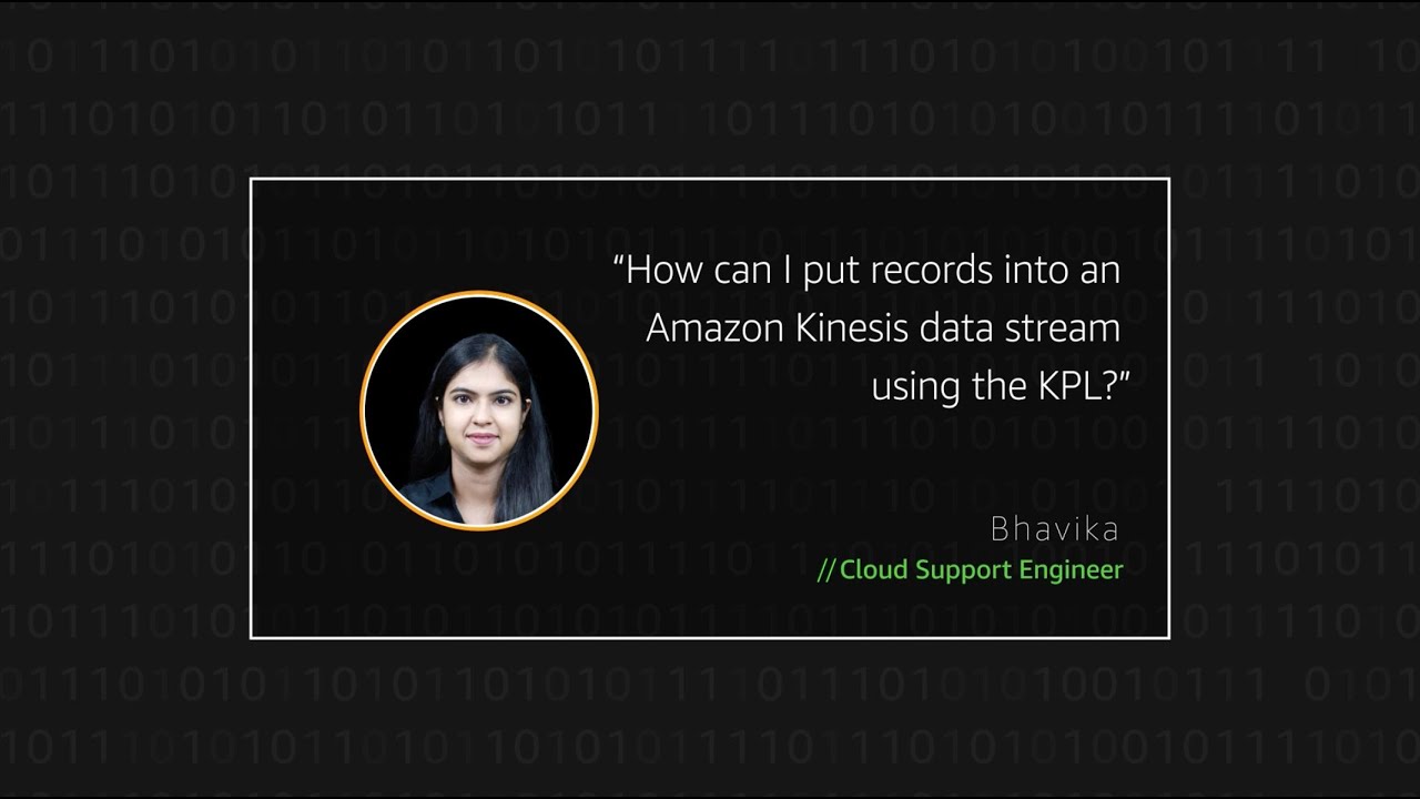 How can I put records into an Amazon Kinesis data stream using the KPL ...
