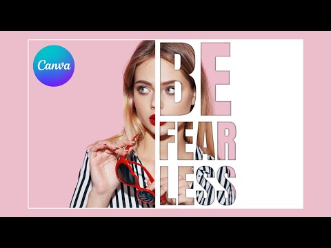 🔥 Easy Half-Face Text Portrait Effect in Canva! (Step-by-Step Tutorial)#CanvaTutorial #texteffect