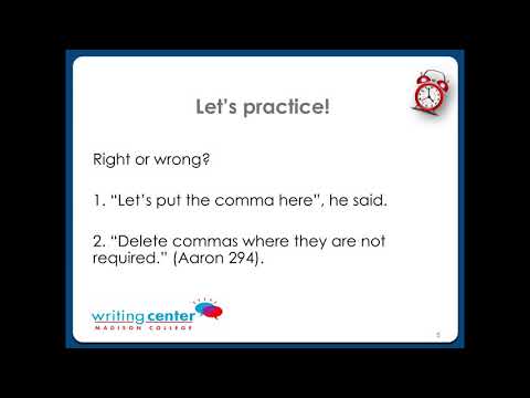 Using Periods & Commas in Quotations