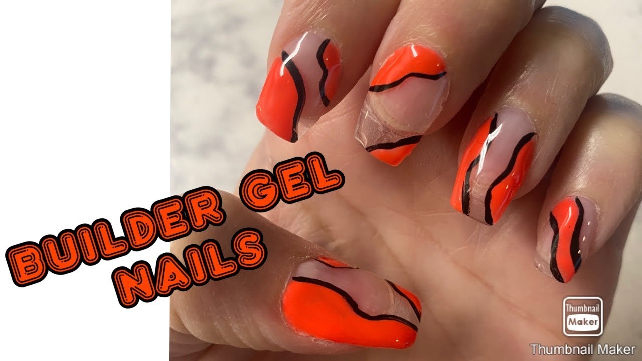 Watch me work | builder gel | orange nails | nailsbymelo