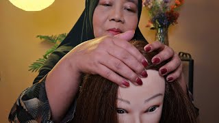 ASMR Treating Your Headache 🤍 | Head Massage Before Sleep