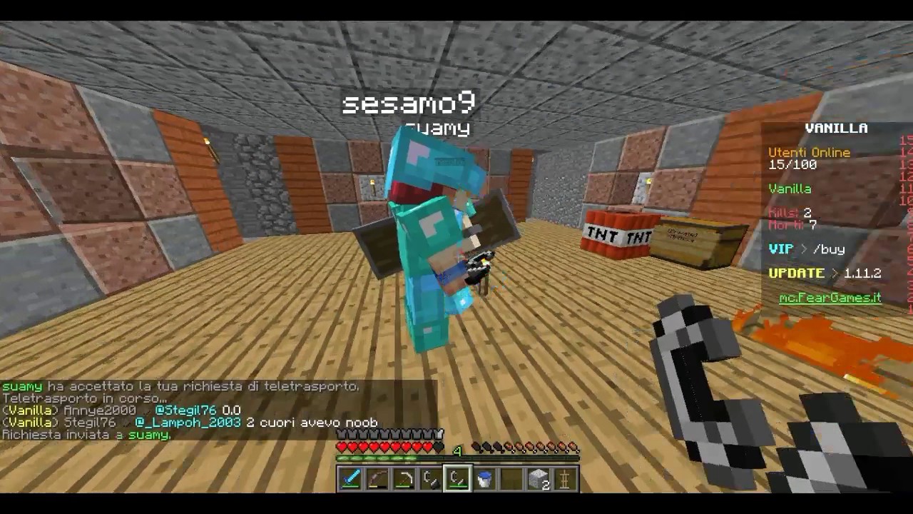 Minecraft ITA Griefing #85 1° griefing su FearGames w/sesamo9 - nicoloi & suamy