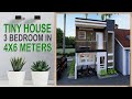 Modern Tiny House 4x6 Meters 2 Storey 3 Bedroom | Casa 4x6 | Rumah 4x6 3 Kamar Tidur