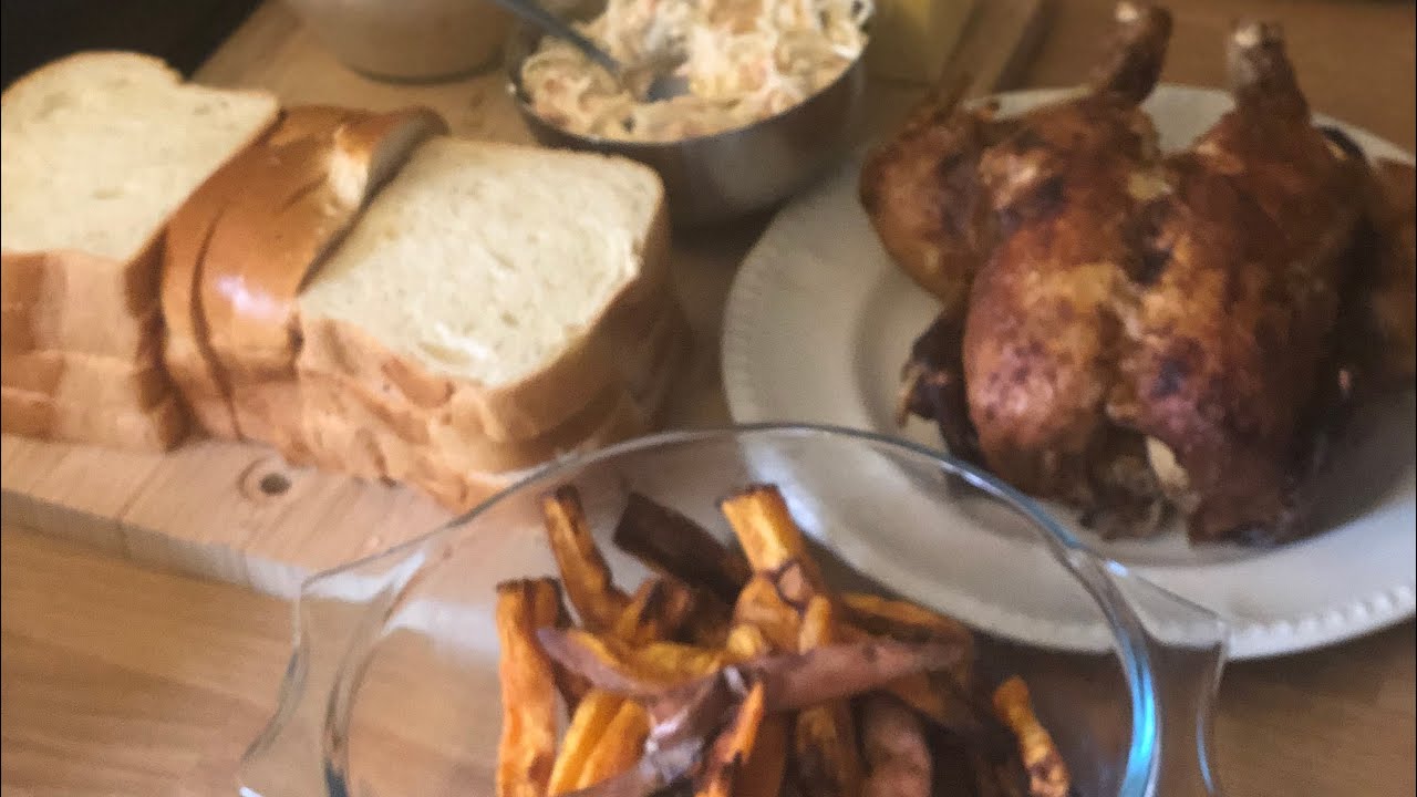 Instant Pot Pro Crisp ASMR Chicken with Air Fried Sweet Potato Fries