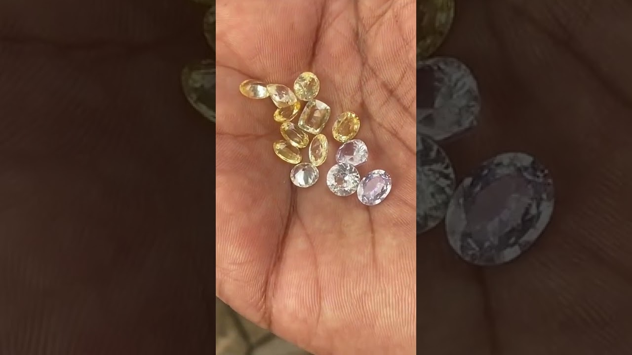 Multi color sapphire 30 pieces 61 carats 