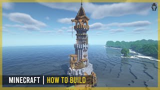 Minecraft How to Build a Medieval Lighthouse (Tutorial)