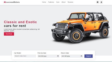 Responsive Car Rental Website Using Only HTML And CSS | Pure HTML & CSS