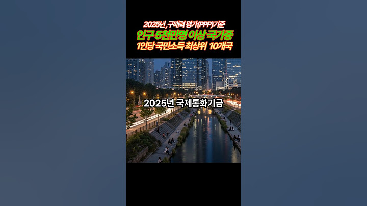 2025년,구매력 평가(PPP)기준인구 5천만명 이상 국가중1인당 국민소득 최상위  10개국