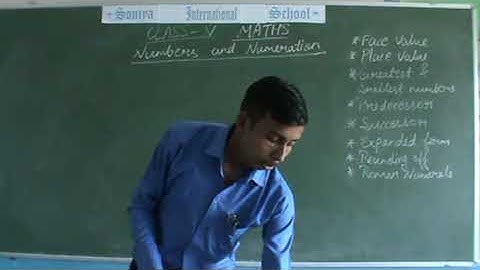 Class- V | Numbers and Numerations | Soniya International School