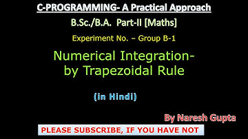 C Program Numerical Integration by Trapezoidal | Trapezoidal Rule in C