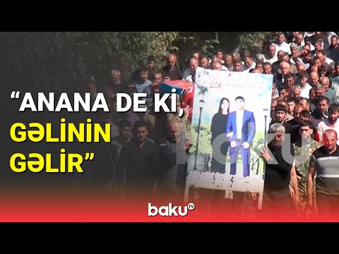 Canına qıyan Arzunun nəşi sevgilisi şəhid Vəli Mustafayevin yanında dəfn edilib