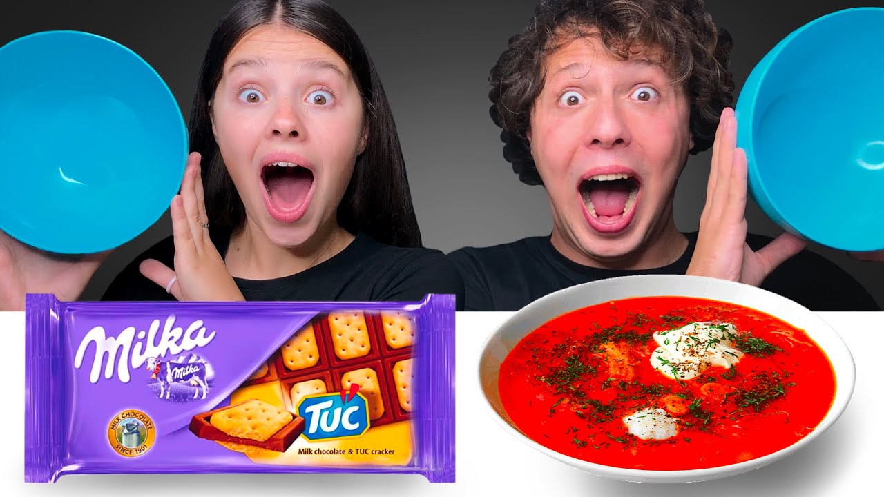 ASMR SOLID vs LIQUID FOOD CHALLENGE EATING SOUNDS MUKBANG Tati ASMR