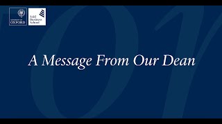 Oxford Saïd Dean - Mette Morsing New Year's message