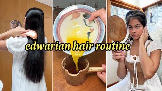 Edwardian Long Hair Secrets: natural shampoo, hair wash, pompadour hairstyle