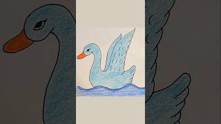 How to Draw Swan 🦢 Easy Drawing #shorts #drawing #sachindrawhub #ytshorts #youtubeshorts #artshorts
