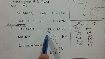 ECAT (APTITUDE TEST) XI Math Chap: Permutation - Sir Ahsan Abdullah Patel - Part 4