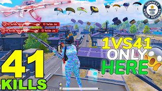 41KILLS!!😱 WORLD RECORD😍 1VS41 ONLY in POLYANA I SOLO VS SQUAD PUBG Mobile GAMEPLAY