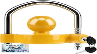 METOWARE Trailer Coupler Lock Universal Adjustable Heavy Duty Steel Trailer Hitc