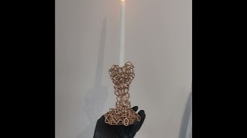 3D printed Voronoi Candlestick sculpture  #3dprinting #blender #geometrynodes