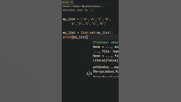 ‼️ REMOVE duplicates FROM LIST - Python Tricks 🐍 #7