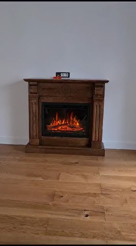 Semineu electric decorativ, independent, Woodgrad, stejar, 2 kW, 1000 x 900 x 300 mm, Dedeman