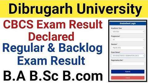 Dibrugarh University B.A B.Sc B.Com Exam Result Declared || B.A B.Sc B.Com Exam Result