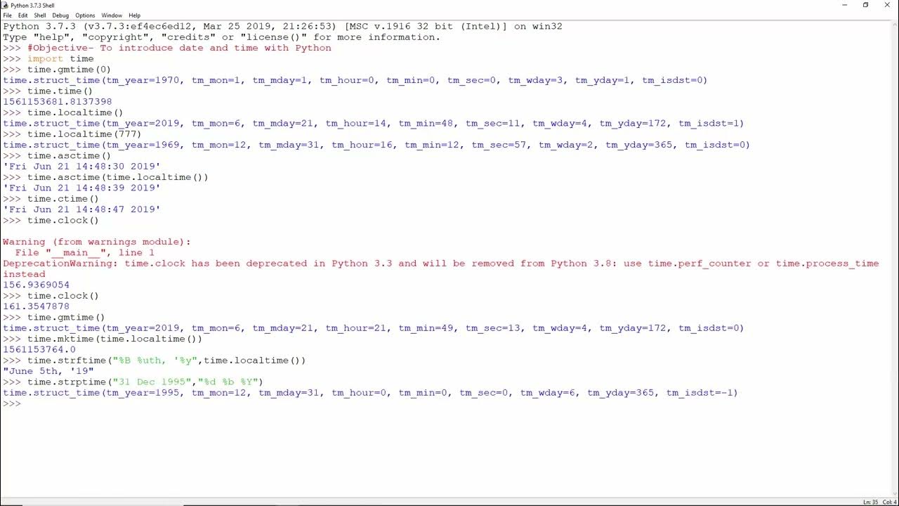Python Date and Time Practical - YouTube