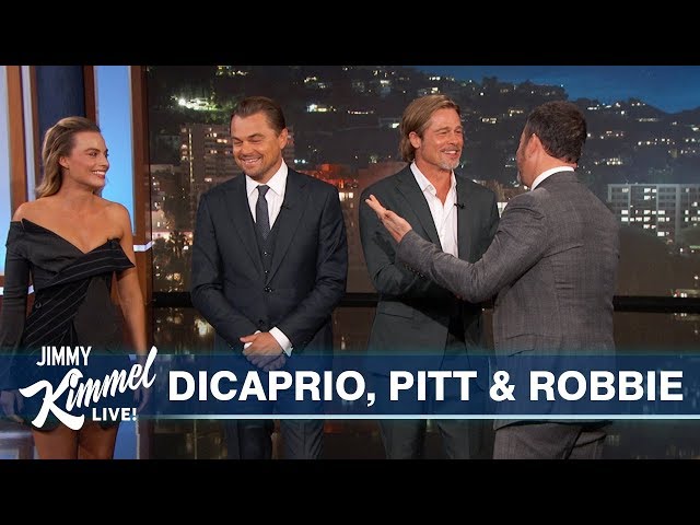 Leonardo DiCaprio, Brad Pitt & Margot Robbie Interrupt Kimmel Monologue