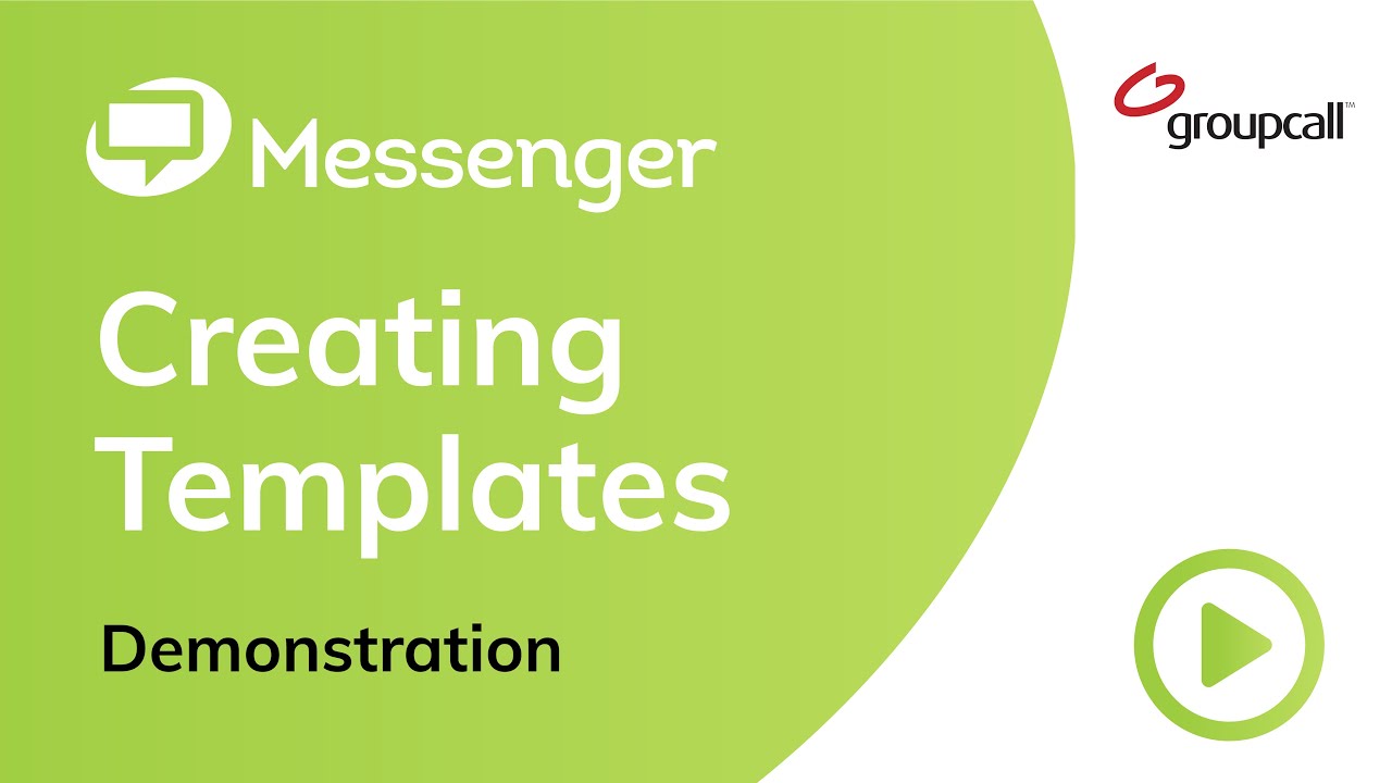 Creating Templates - Groupcall Messenger - YouTube